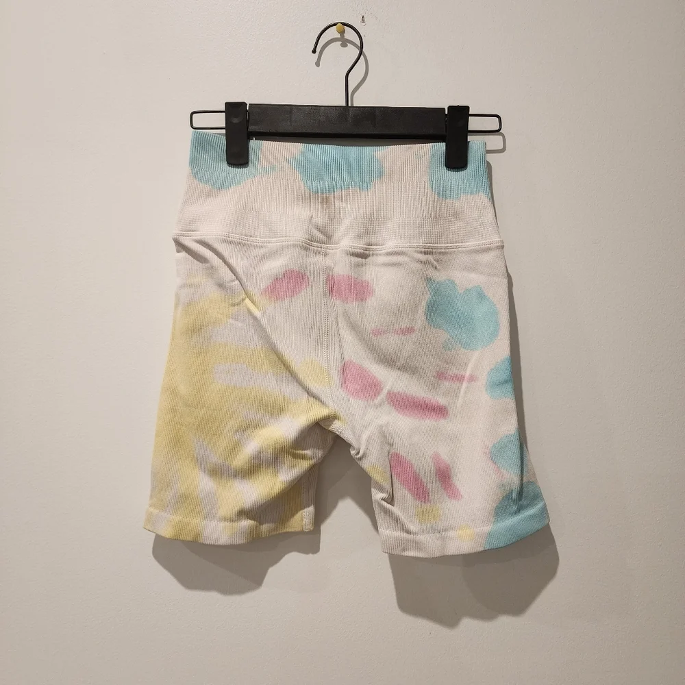 Spiritual Gangster Crop Top Bra Biker Shorts Tie Dye Set - Picture 6 of 15